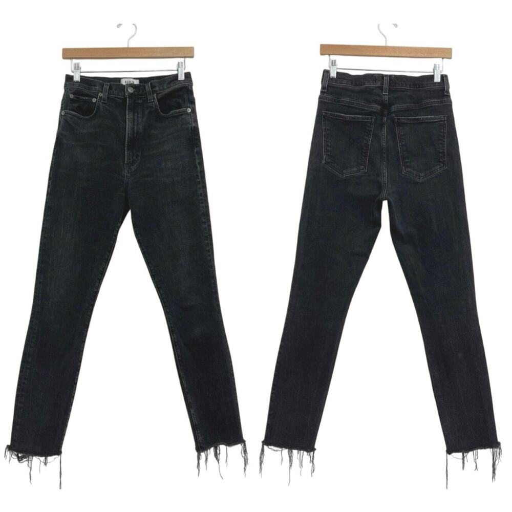 AGOLDE Pinch Waist Skinny High Rise Distressed Organic Cotton Jeans - Size 27